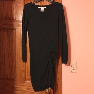 Green knit sweater dress